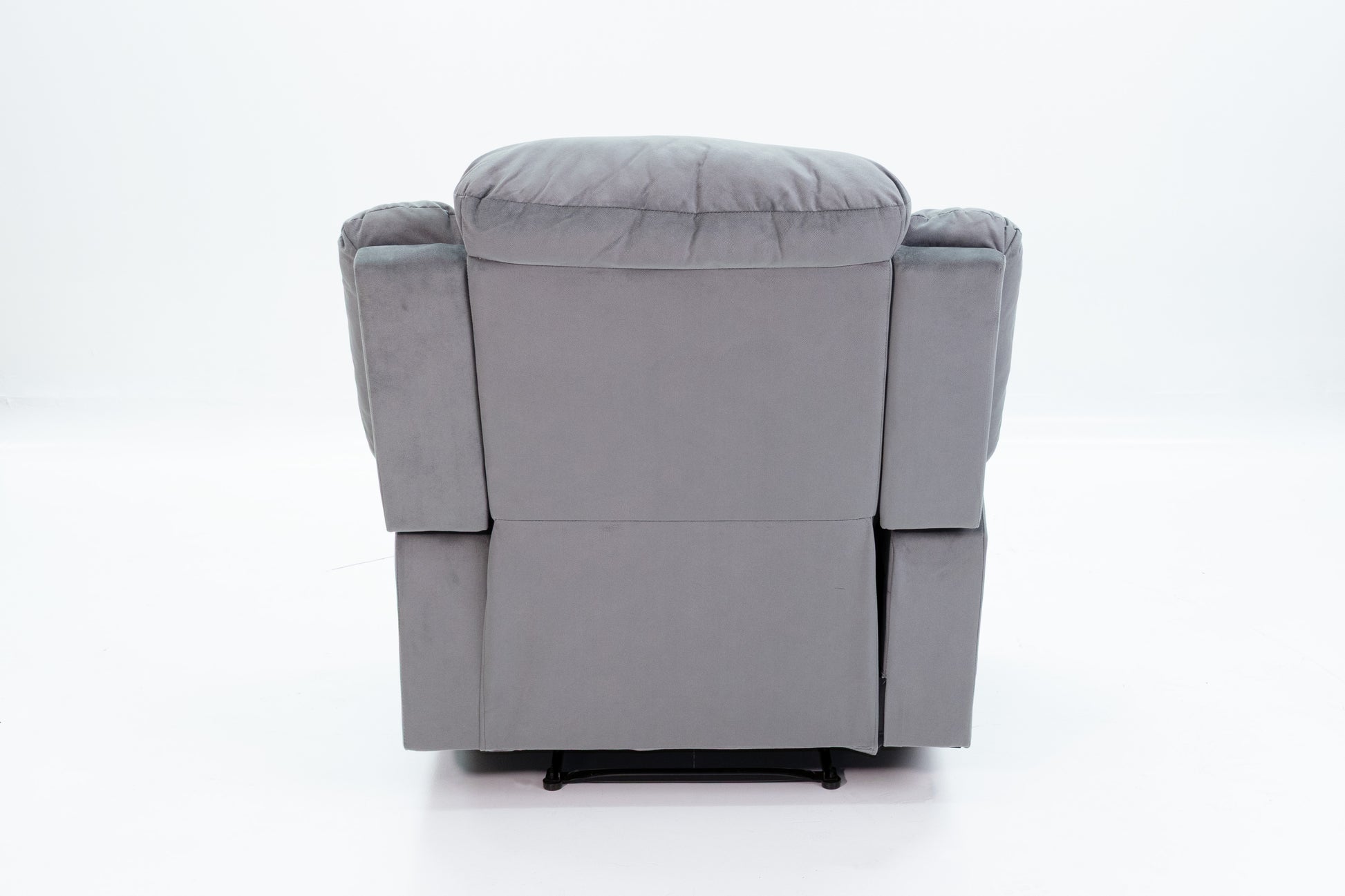 Dark Grey Velvet Manual Recliner Chair - 39" for Living Room