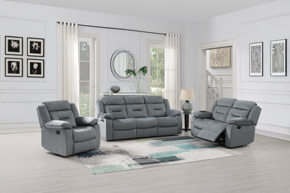 Dark Grey Velvet Recliner Loveseat - 39" x 61"