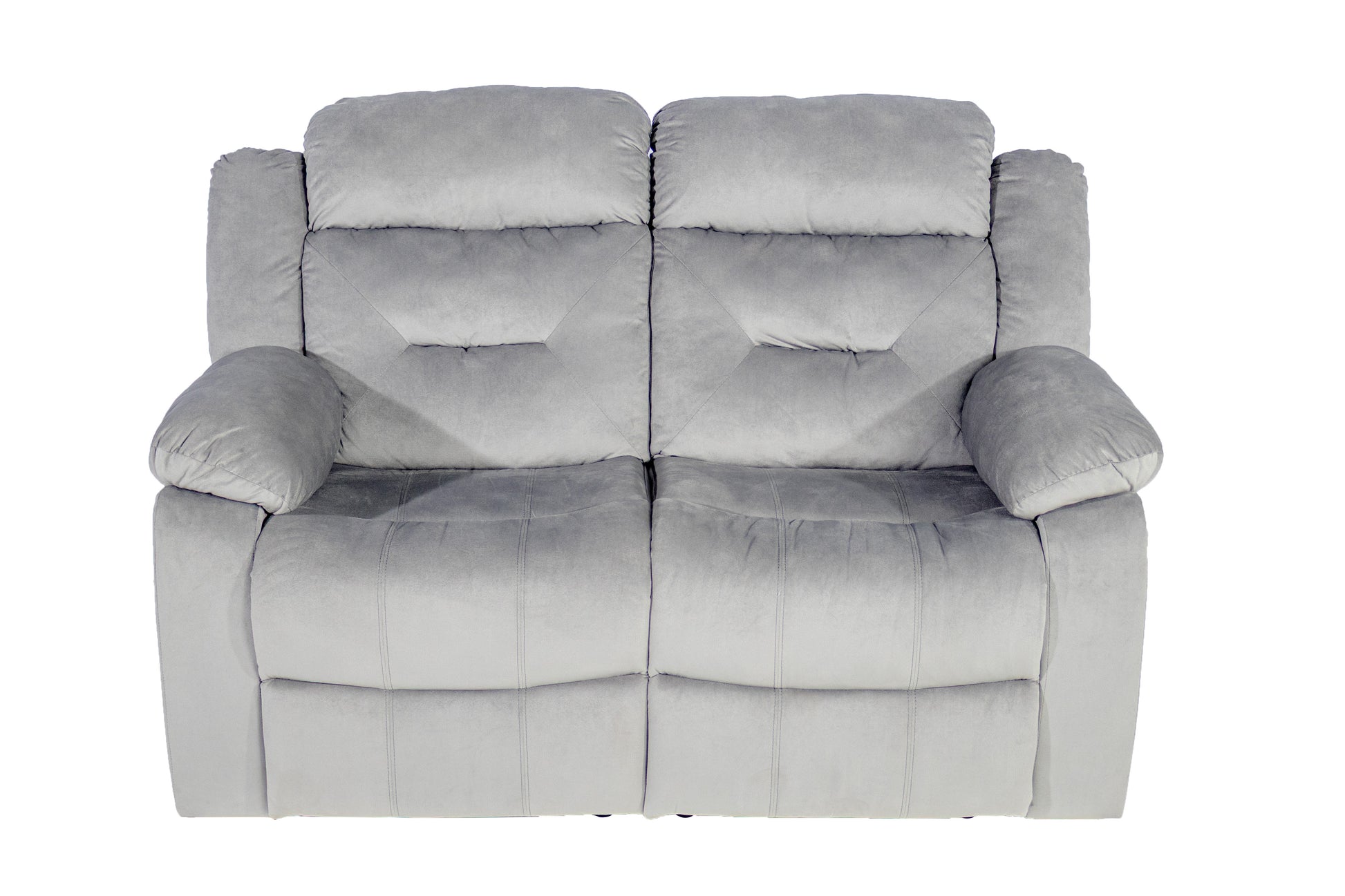 Dark Grey Velvet Recliner Loveseat - 39" x 61"