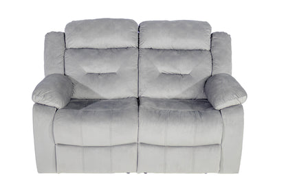 Dark Grey Velvet Recliner Loveseat - 39" x 61"