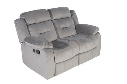 Dark Grey Velvet Recliner Loveseat - 39" x 61"