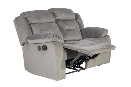 Dark Grey Velvet Recliner Loveseat - 39" x 61"
