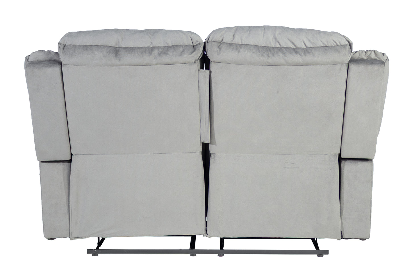 Dark Grey Velvet Recliner Loveseat - 39" x 61"
