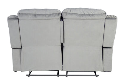 Dark Grey Velvet Recliner Loveseat - 39" x 61"