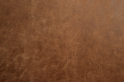 Chestnut PU Leather Recliner Loveseat - Manual Recline for Living Room