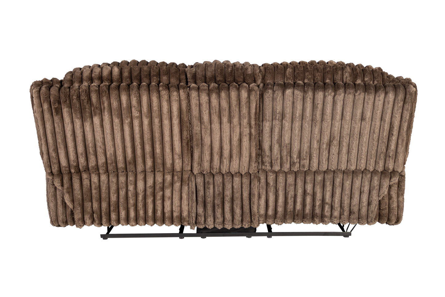 Chocolate Corduroy Loveseat Recliner - 85" Primary Living Space