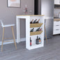 Kitchen Island Gunees, Counter Island, White and Pine Finish