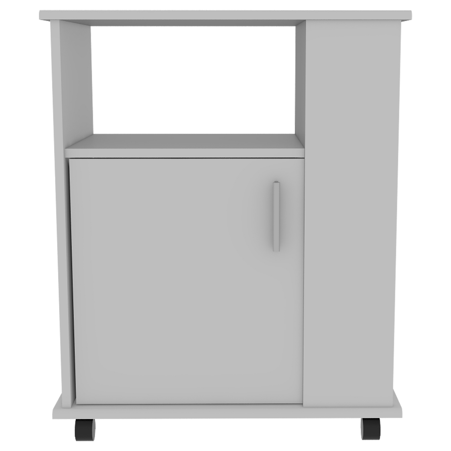 White Kitchen Island Cart - 23.6" Wide Storage for Dining Room