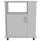 White Kitchen Island Cart - 23.6" Wide Storage for Dining Room