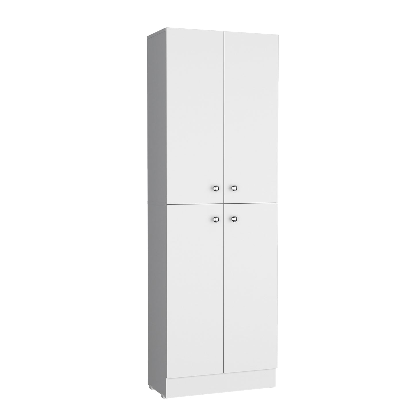 Kitchen Pantry 71" H, 4 Doors, 5 Adjustable Shelves, White