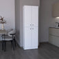 Kitchen Pantry 71" H, 4 Doors, 5 Adjustable Shelves, Laundry, White