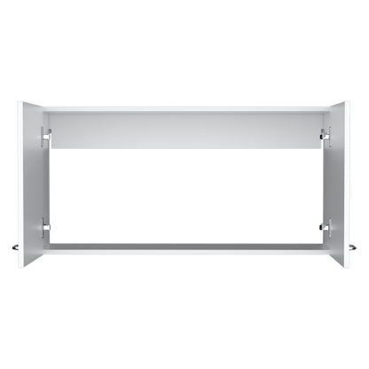 White Engineered Wood Server Cabinet 19"H - Two Doors for Dining Room