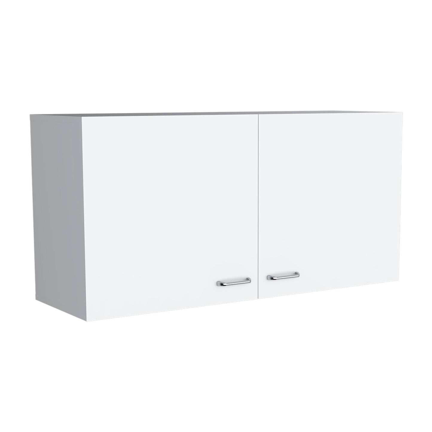 White Engineered Wood Server Cabinet 19"H - Two Doors for Dining Room