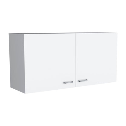 White Engineered Wood Server Cabinet 19"H - Two Doors for Dining Room