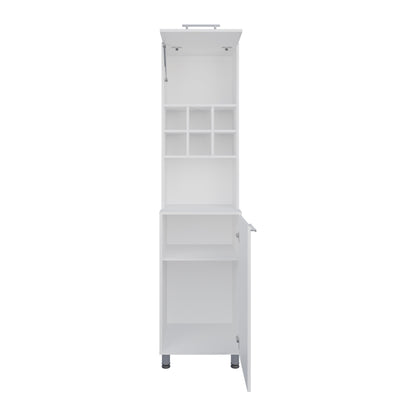 White Kitchen Pantry Server - 2 Doors, 8 Shelves