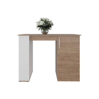 Natural Wood Kitchen Island with Storage Shelves for Dining Room