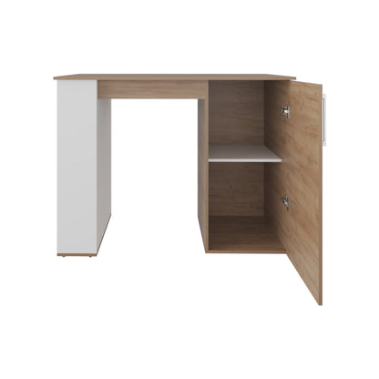 Natural Wood Kitchen Island with Storage Shelves for Dining Room