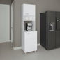 Kitchen Pantry, 2 Doors, 4 Legs, 5 Shelves, White