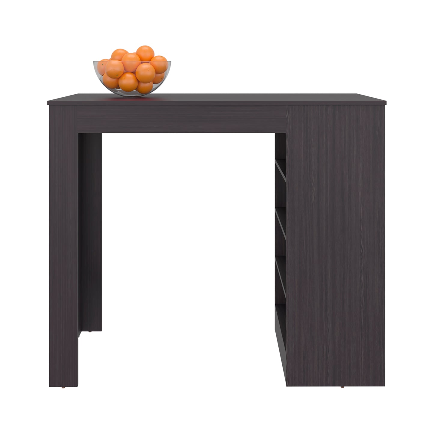 Kitchen Island, 4 Shelves, Black Wengue - Storage & Style
