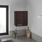 Sterling Wall Cabinet with 1 Door and 2 Shelves, Dark Walnut