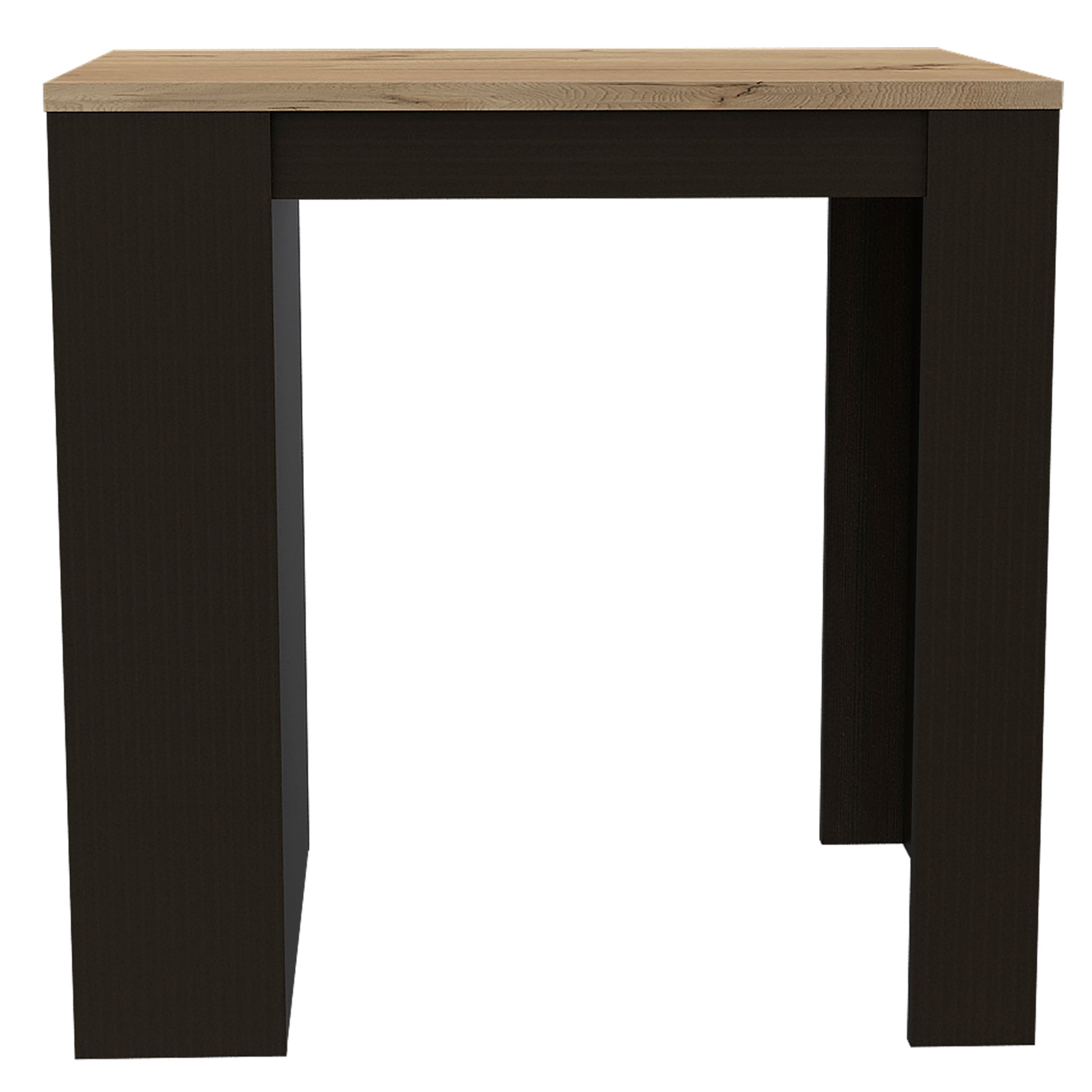 Multicolor Engineered Wood Kitchen Island with Storage Shelves