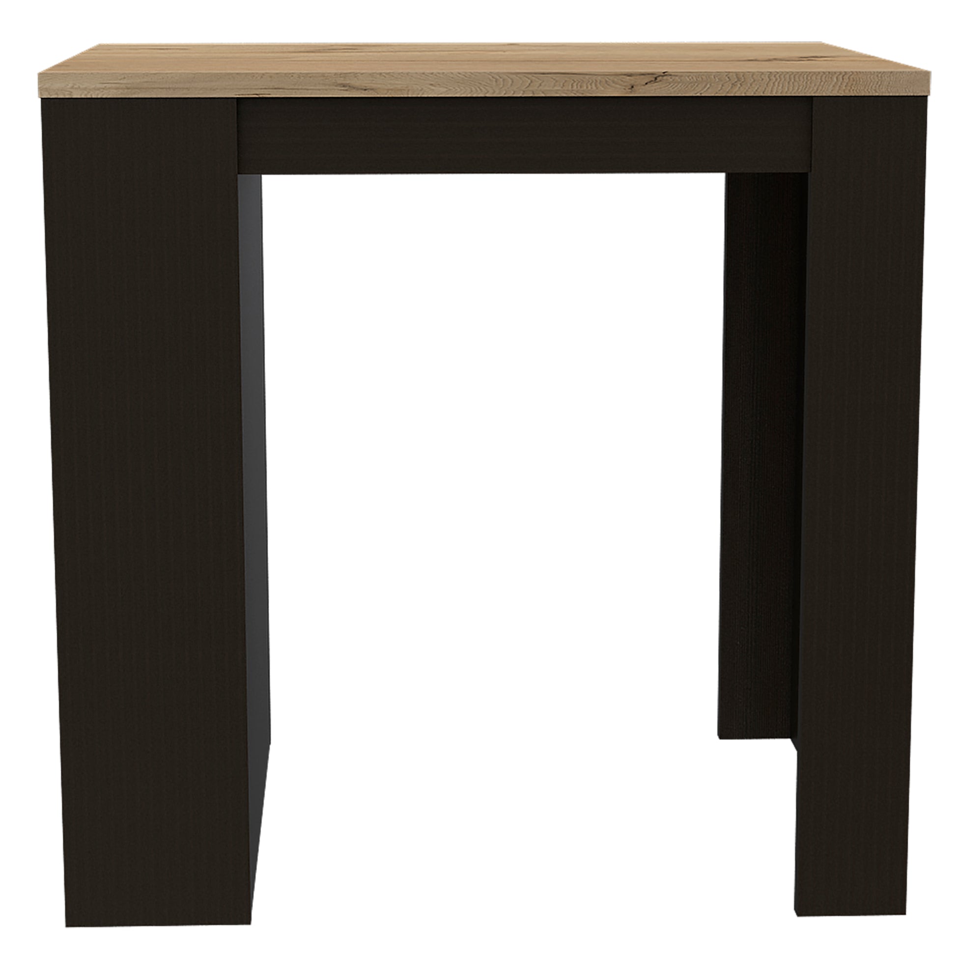 Multicolor Engineered Wood Kitchen Island with Storage Shelves