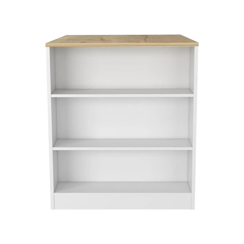 Multicolor Kitchen Island Table with Shelves