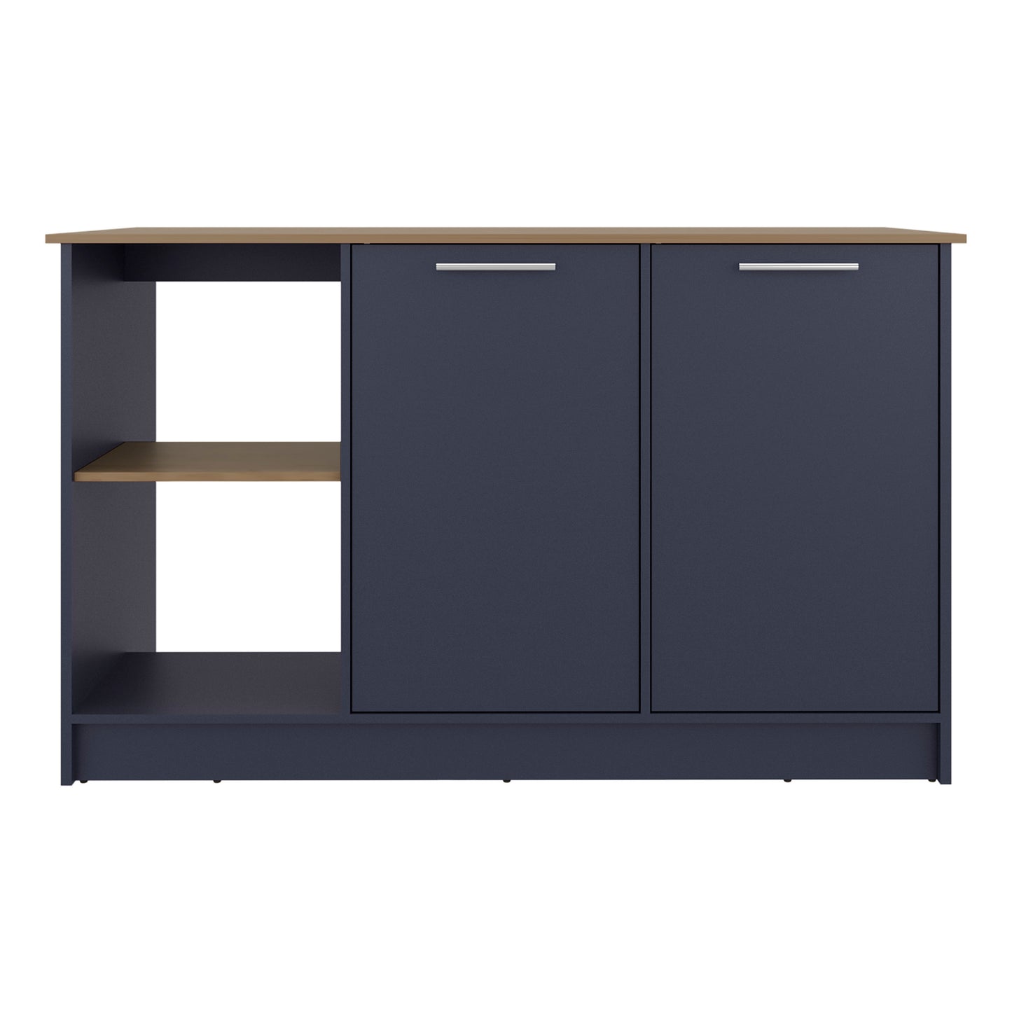 Blue Multi Kitchen Island - 35.7" Storage Cart for Dining Room