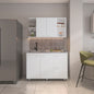 Kitchen Cabinet Set, 6 Doors, 9 Shelves, White - Kitchen