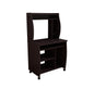 Microwave cart computer cart utility cart with hutch shelves spice rack mobile on locking castors red cocoa espresso
