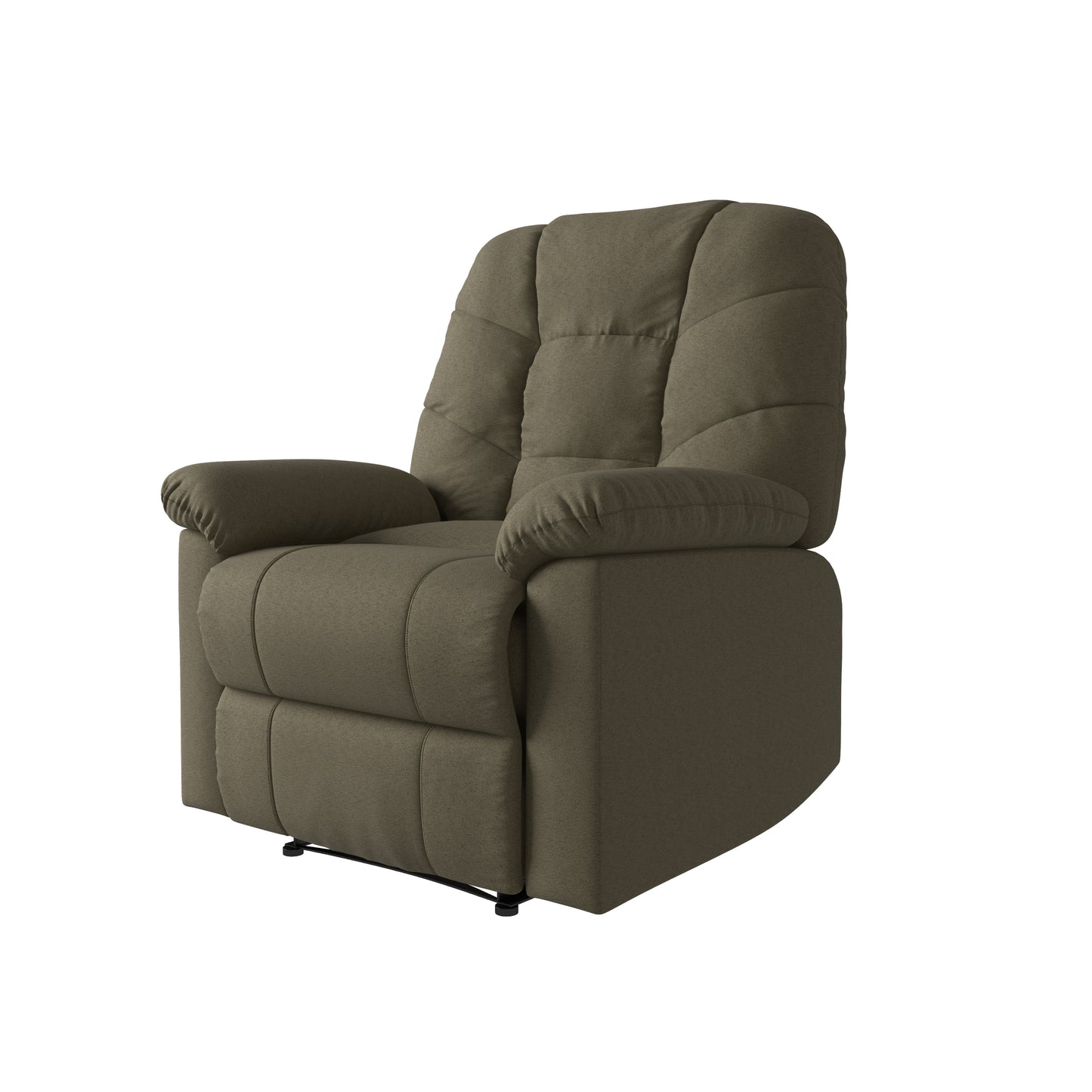 Gray Microsuede Recliner Chair - 36" Wide for Living Room
