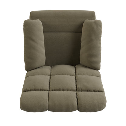Gray Microsuede Recliner Chair - 36" Wide for Living Room