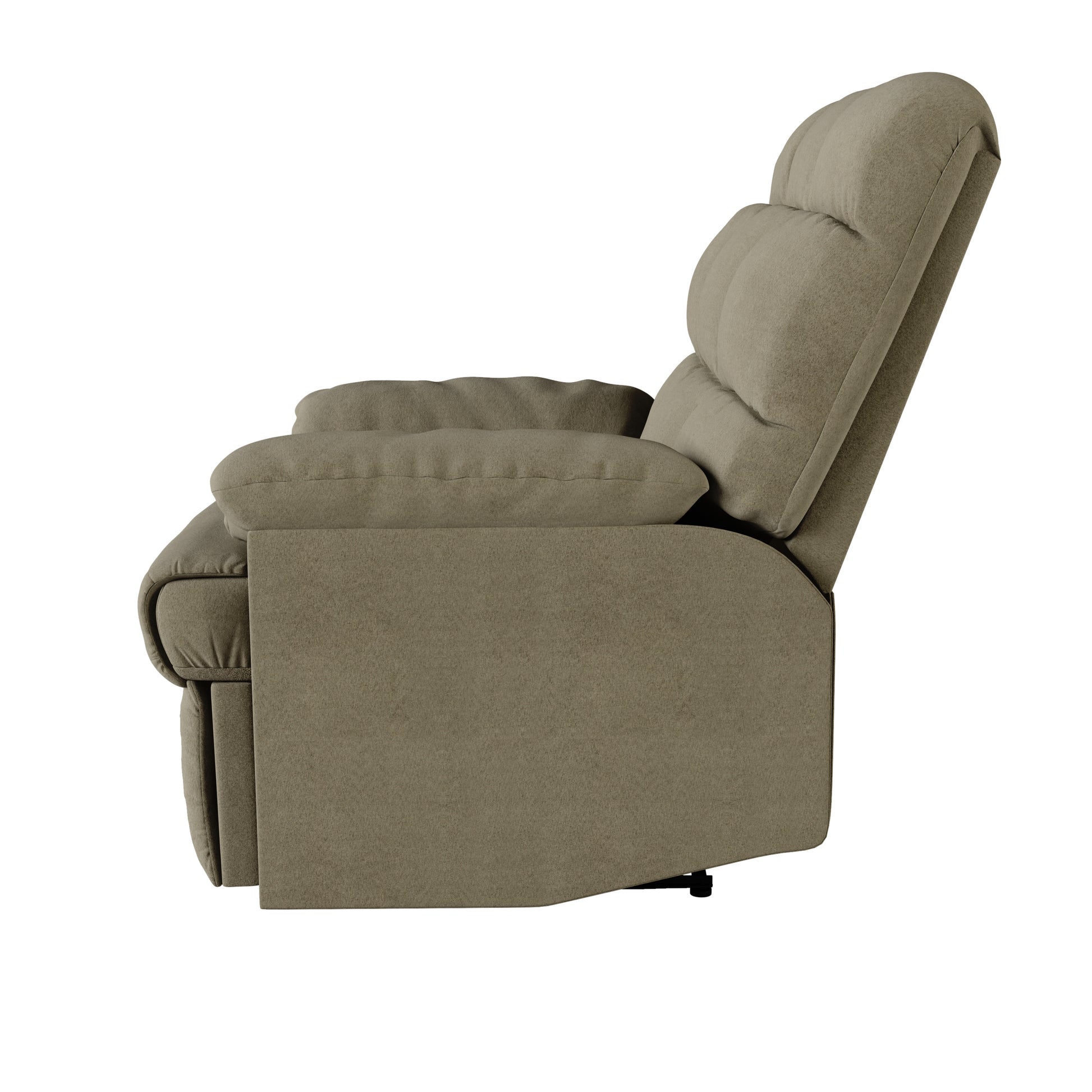 Gray Microsuede Recliner Chair - 36" Wide for Living Room