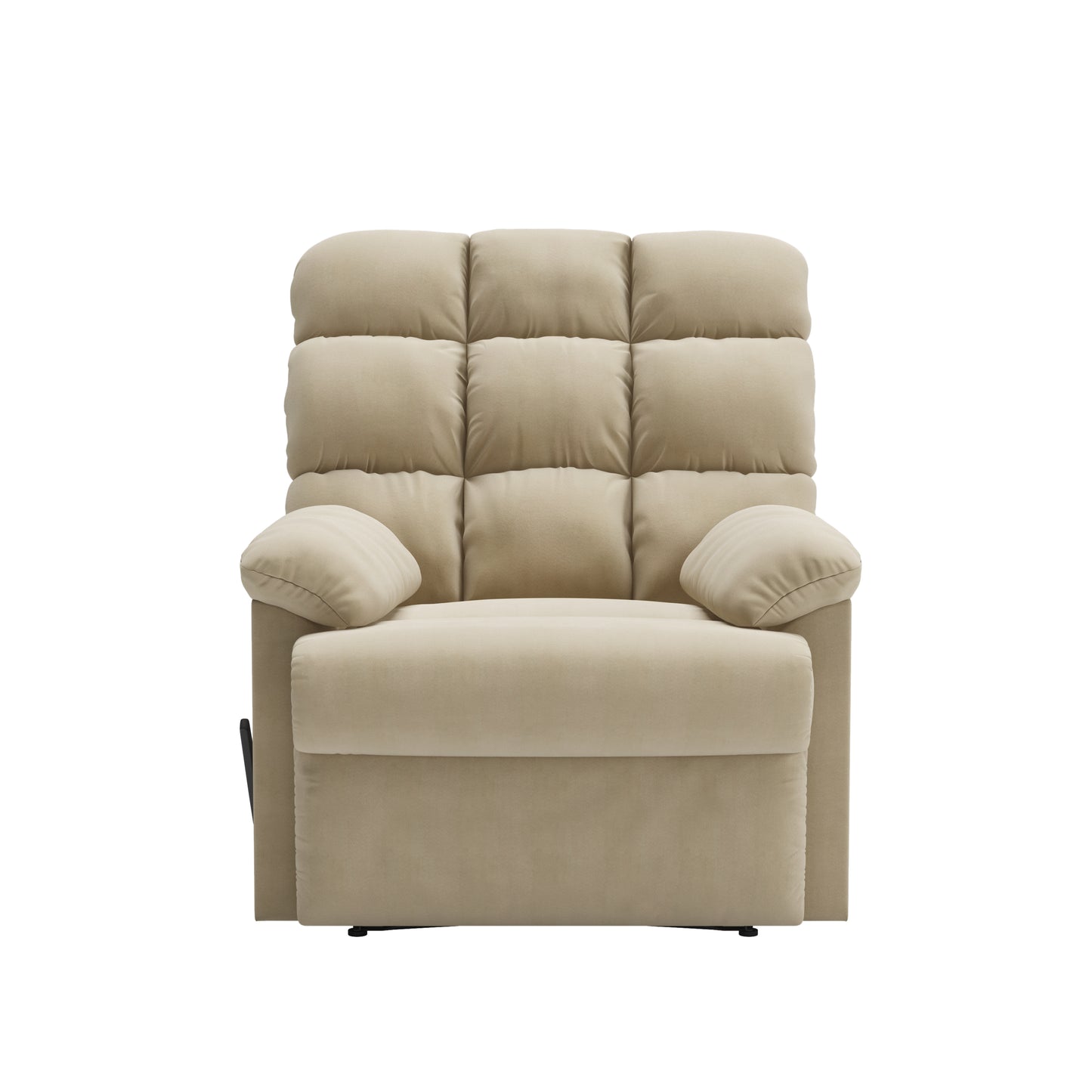 Khaki Microsuede Manual Recliner Chair - 36"W