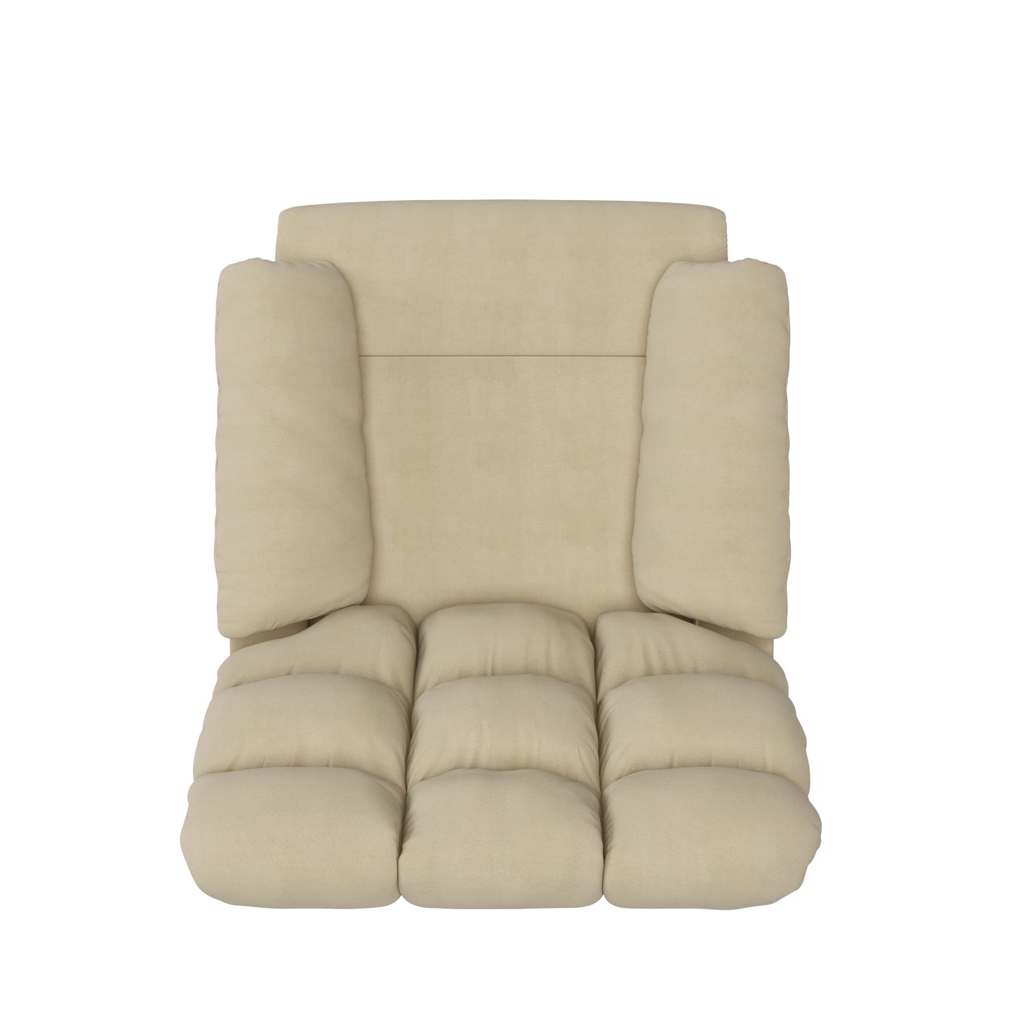 Khaki Microsuede Manual Recliner Chair - 36"W