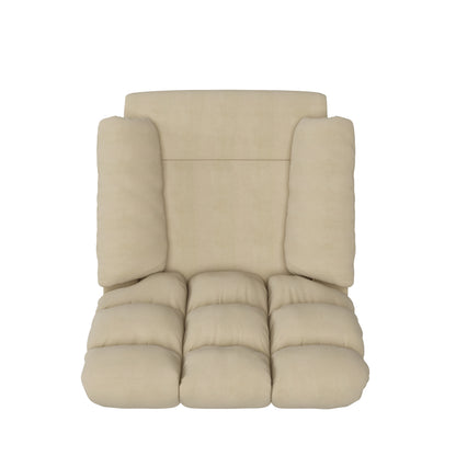 Khaki Microsuede Manual Recliner Chair - 36"W