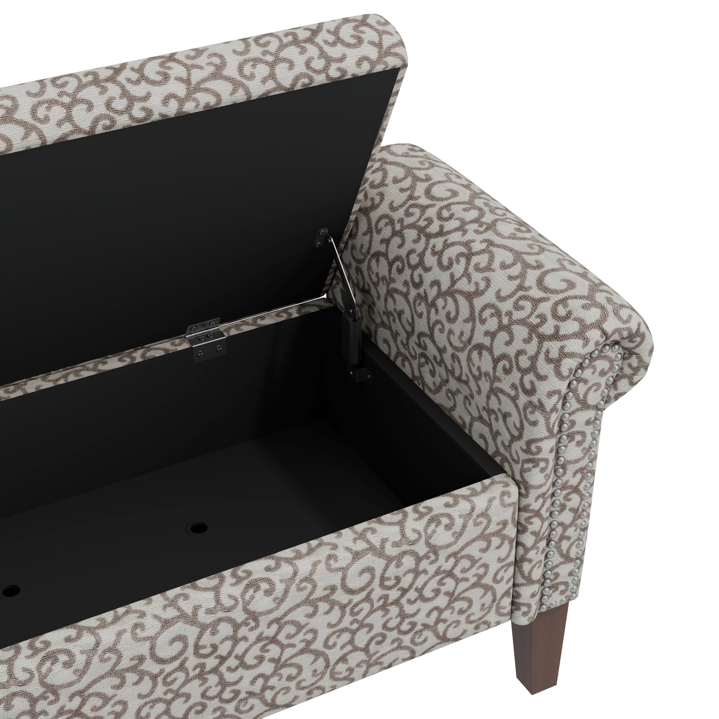 Multi-Colored Polyester Storage Ottoman with Flip Top for Living Room