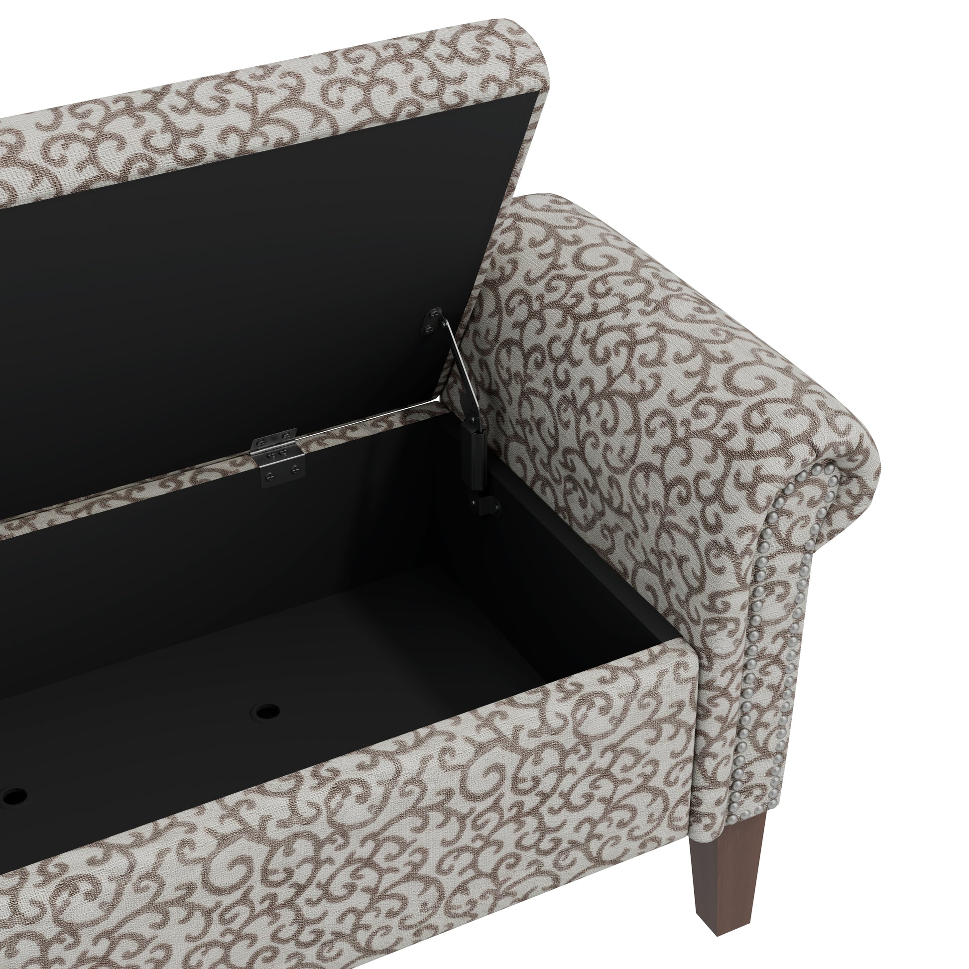 Multi-Colored Polyester Storage Ottoman with Flip Top for Living Room