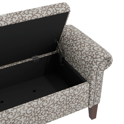 Multi-Colored Polyester Storage Ottoman with Flip Top for Living Room