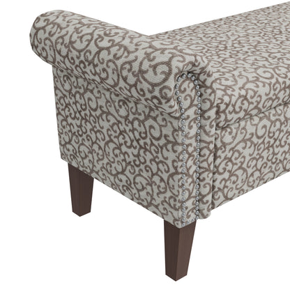 Multi-Colored Polyester Storage Ottoman with Flip Top for Living Room
