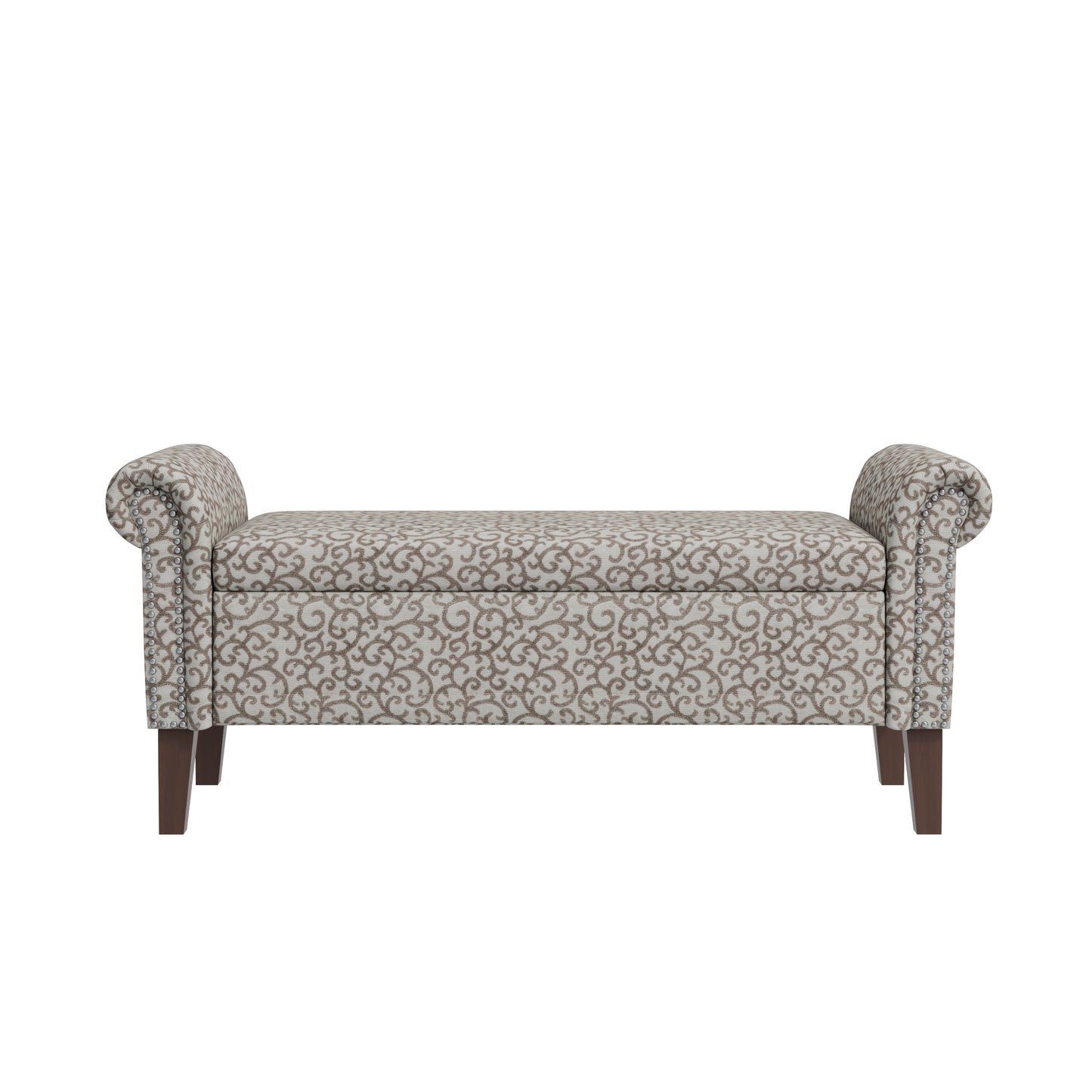 Multi-Colored Polyester Storage Ottoman with Flip Top for Living Room