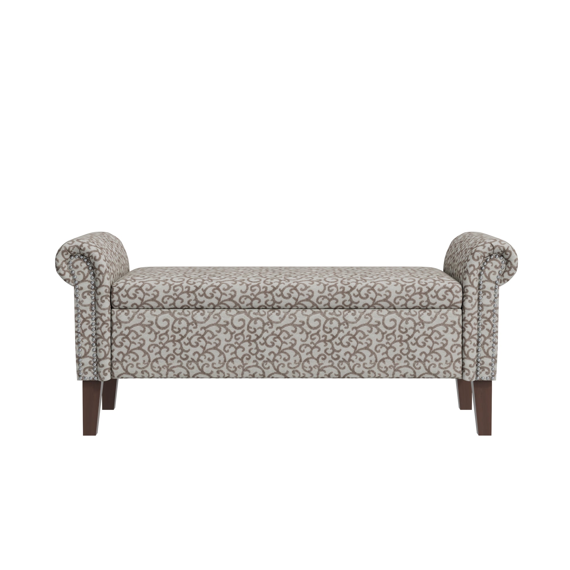 Multi-Colored Polyester Storage Ottoman with Flip Top for Living Room