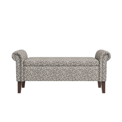 Multi-Colored Polyester Storage Ottoman with Flip Top for Living Room