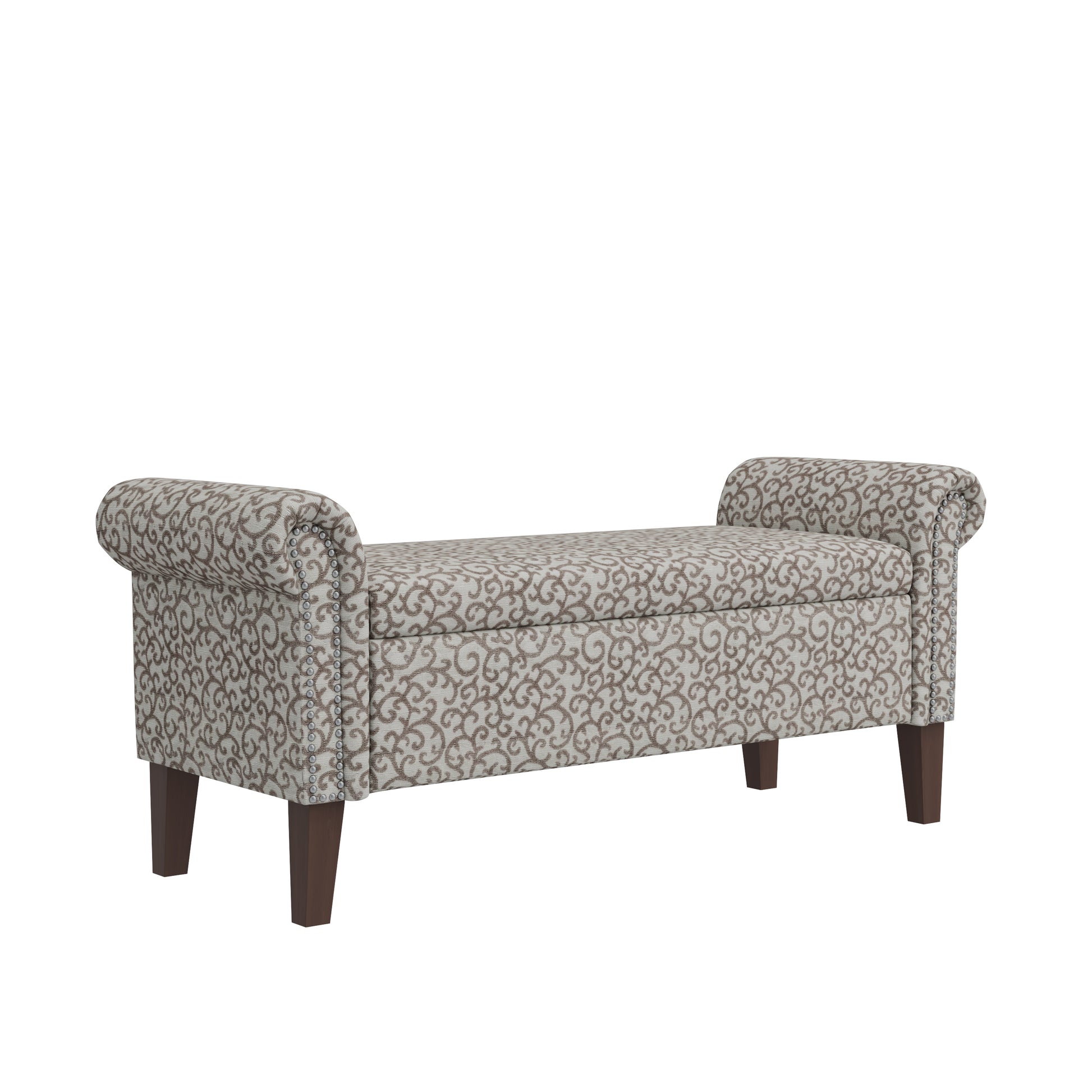 Multi-Colored Polyester Storage Ottoman with Flip Top for Living Room
