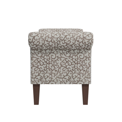 Multi-Colored Polyester Storage Ottoman with Flip Top for Living Room