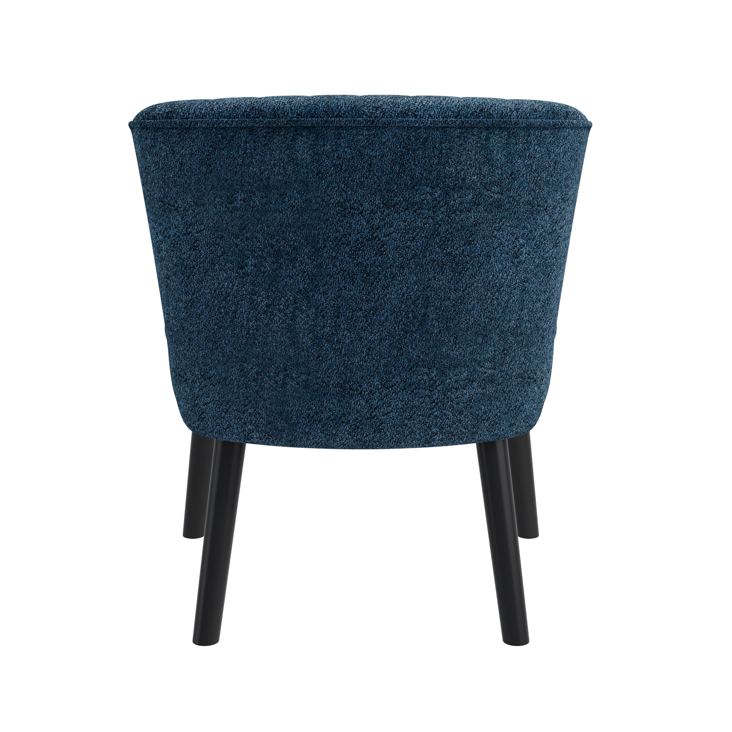 Navy Blue Boucle Accent Chair Compact Style for Living Room