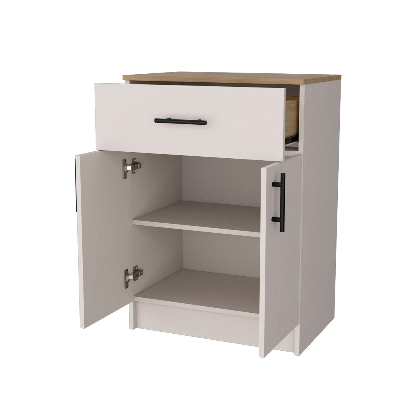 Melamine Kitchen Server with Shelves - 23.6" Wide for Dining Room