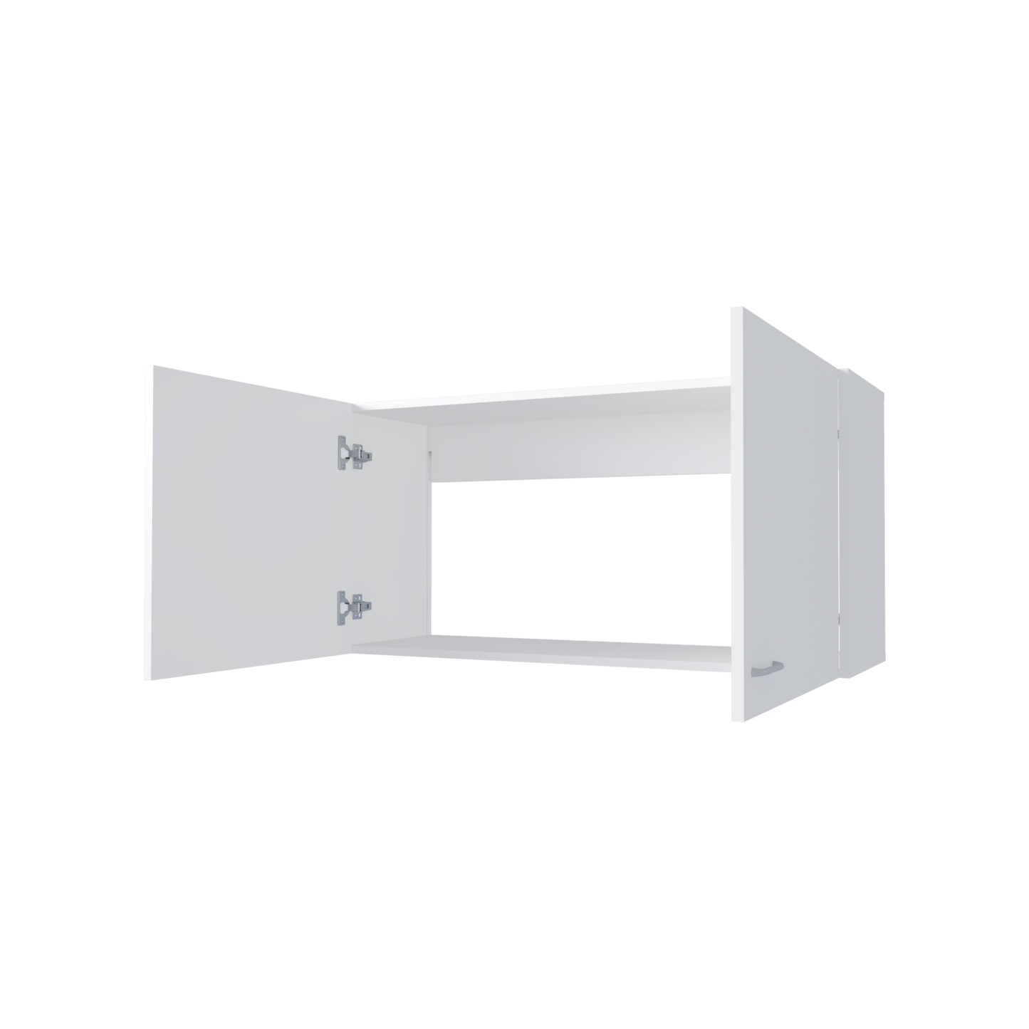 Modern White Pine Kitchen Storage Cabinet with Two Doors