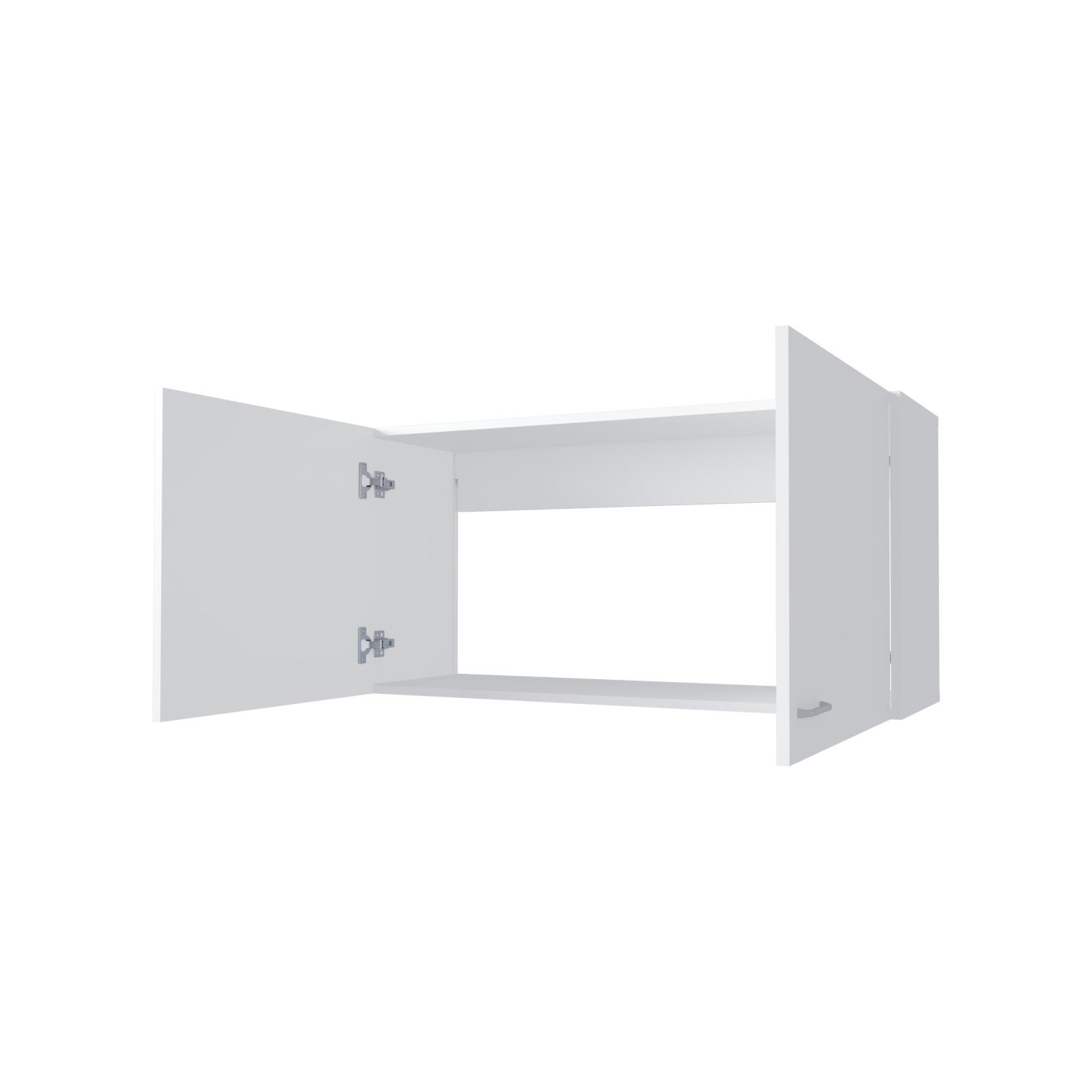 Modern White Pine Kitchen Storage Cabinet with Two Doors