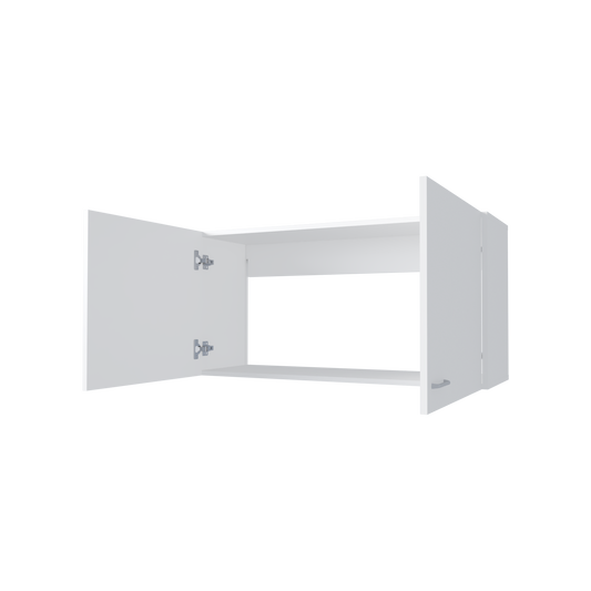 Modern White Pine Kitchen Storage Cabinet with Two Doors